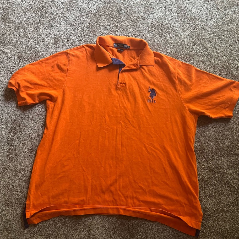 U.S. Polo Assn. Bright Orange Polo Shirt